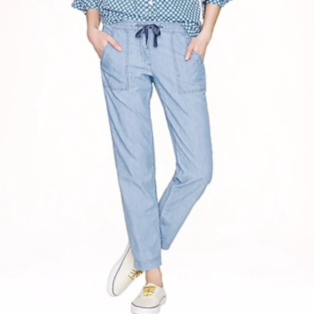 J. Crew Chambray Drawstring Pants - image 1